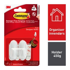7100117616 17082 eCFIP Command™ Strips and Designer Hooks Small  17082 2HKS+4S/PK - NO