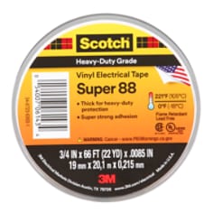 Scotch® 수퍼 헤비 듀티 등급 전기 절연 비닐 테이프 88