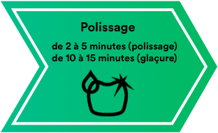 Une icône d’une dent éclatante avec une goutte de liquide.