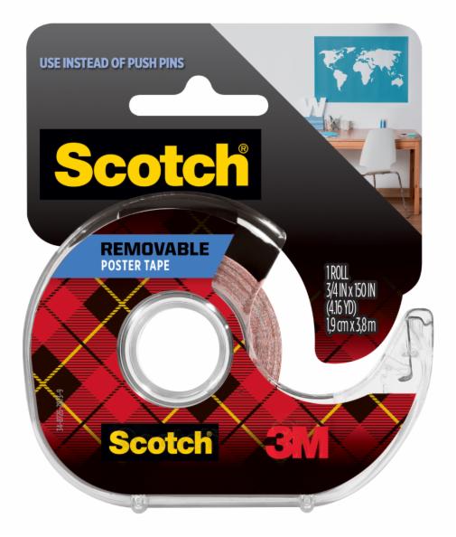 Scotch® Removable Poster Tape, 0.75 in x 150 in | 3M United States