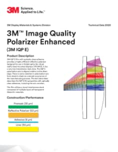 3M™ Image Quality Polarizer Enhanced (3M IQP E) Data Sheet