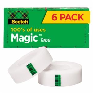 Scotch Magic Invisible Tape 810-6PK, 3/4 in x 1296 in x 0 inimage