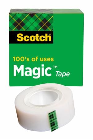 Scotch Magic Tape, 3/4 in x 1000 in (19 mm x 25.4 m), Single Boxed Tape, 144 Roll/Caseimage