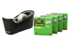 Scotch® Magic™ Tape 3/4 in x 1000 in, 4 pack 810 with Dispenser