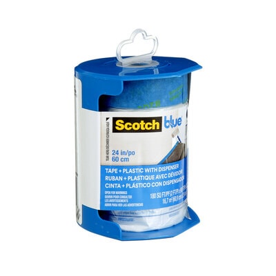 Dévidoir préchargé de pellicule de plastique pré-encolllée pour peintres et recharges ScotchBlue(MC)
