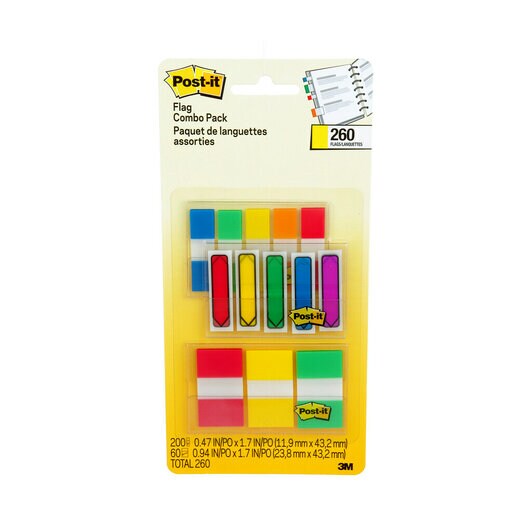 4 Colos Flags 3M Post-it Flags 683-4CD - 33 Flags each color 
