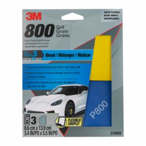 3M™ Super Flexible Sanding Sheets, 31850, 800 Grit, 3 pack, 20 packs per caseimage