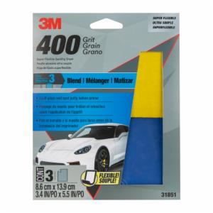 3M™ Super Flexible Sanding Sheets, 31851, 400 Grit, 3 pack, 20 packs per caseimage