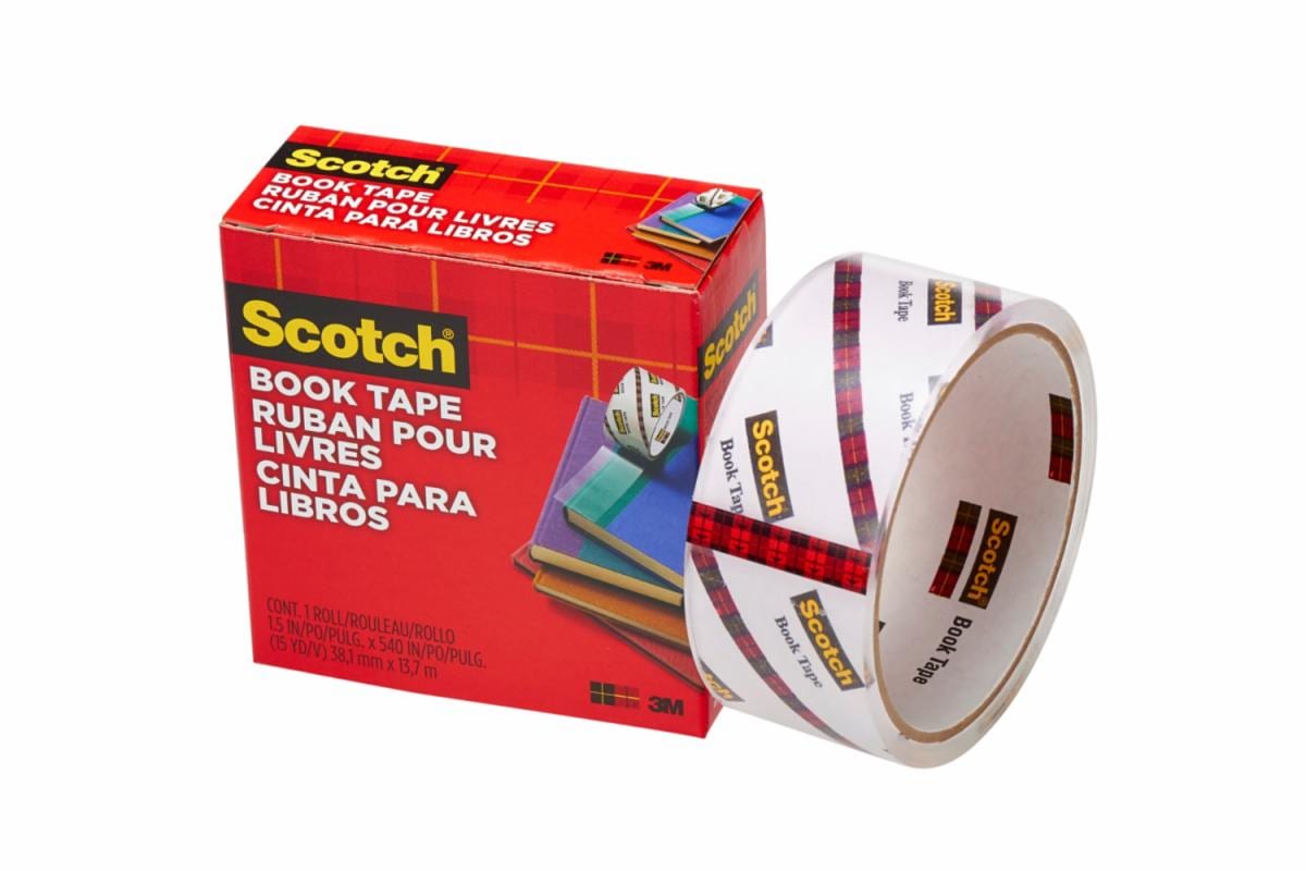 スコッチ® 透明ブックテープ 845 38, 38.1 mm x 13.7 m, 24 巻/箱 3M 日本