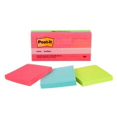 Post-it(R) Notes 630-6AN, Cape Town Collection, lined, 3 in x 3 in