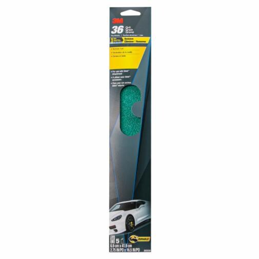 3M™ File Sheets, 2-3/4 in X 16-1/2 in, 36 Grit, 5/Pack 