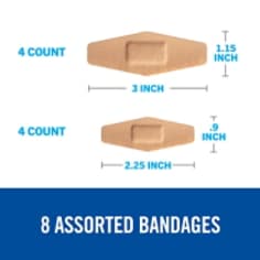 Nexcare™ Duo Bandages DSA-8CP-CA, Assorted Sizes, 8/pack | 3M Canada