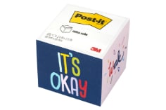 Post-it(R) Notes Cube CUBE-OKAY, 2.6 in x 2.6 in (66 mm x 66 mm)