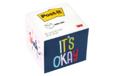 Post-it(R) Notes Cube CUBE-OKAY, 2.6 in x 2.6 in (66 mm x 66 mm)