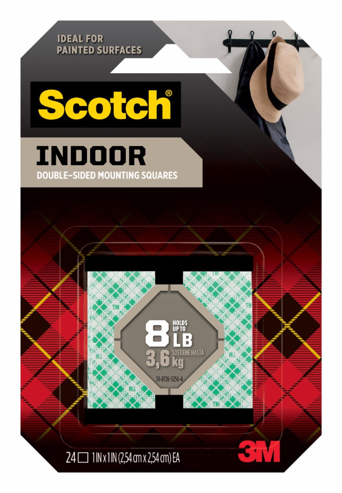 Scotch Indoor Double-Sided Mounting Squares 111S-SQ-24