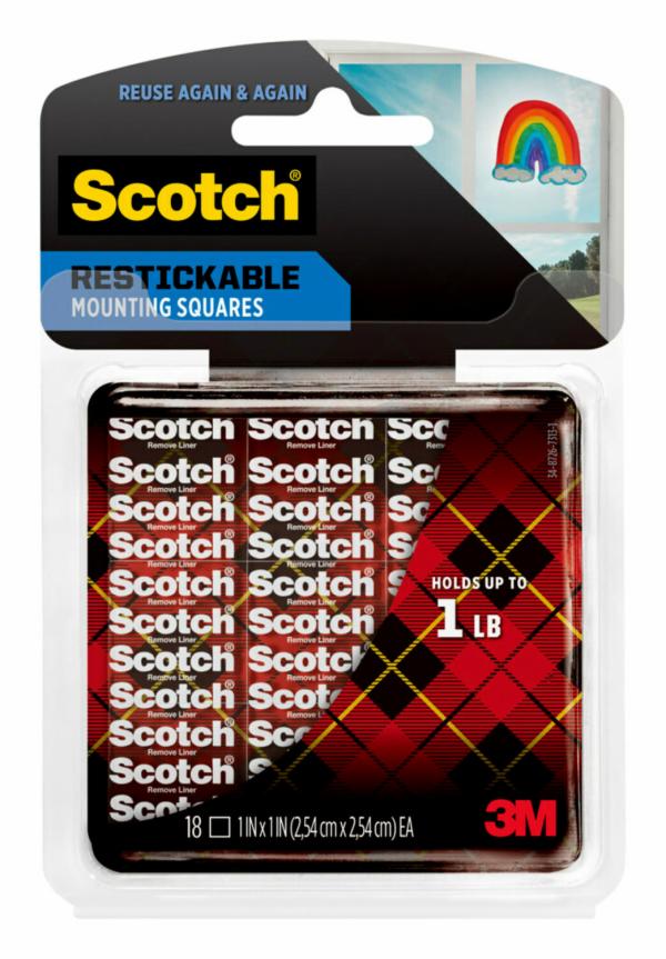 Scotch Restickable Mounting Squares R100S