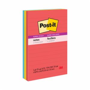 Post-it Super Sticky Notes 660-3SSAN, Playful Primaries, Lined, 4 in x 6 in, 3 Pads/Pack, 100% PEFC, SGSCH-PEFC-COC-110078 image Post-it Super Sticky Notes 660-3SSAN, Playful Primaries, Lined, 4 in x 6 in, 3 Pads/Pack, 100% PEFC, SGSCH-PEFC-COC-110078image