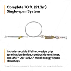 3M™ DBI-SALA® Sayfline™ Cable Horizontal Lifeline System 7602070