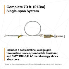 3M™ DBI-SALA® Sayfline™ Cable Horizontal Lifeline System 7602070