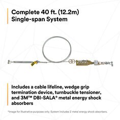 3M™ DBI-SALA® Sayfline™ Cable Horizontal Lifeline System 7602040