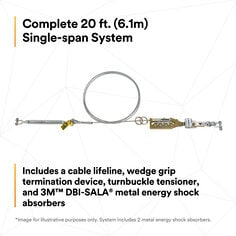 3M™ DBI-SALA® Sayfline™ Cable Horizontal Lifeline System 7602020