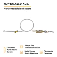 3M™ DBI-SALA® Sayfline™ Cable Horizontal Lifeline System 7602040