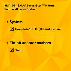 3M™ DBI-SALA® Sayfline™ Synthetic Horizontal Lifeline System 7600510