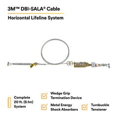 3M™ DBI-SALA® Sayfline™ Cable Horizontal Lifeline System 7602020