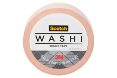 Scotch(R) Washi Tape C714-PNK2, 0.59 in x 275 in (15 mm x 7 m)