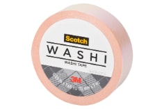 Scotch(R) Washi Tape C714-PNK2, 0.59 in x 275 in (15 mm x 7 m)