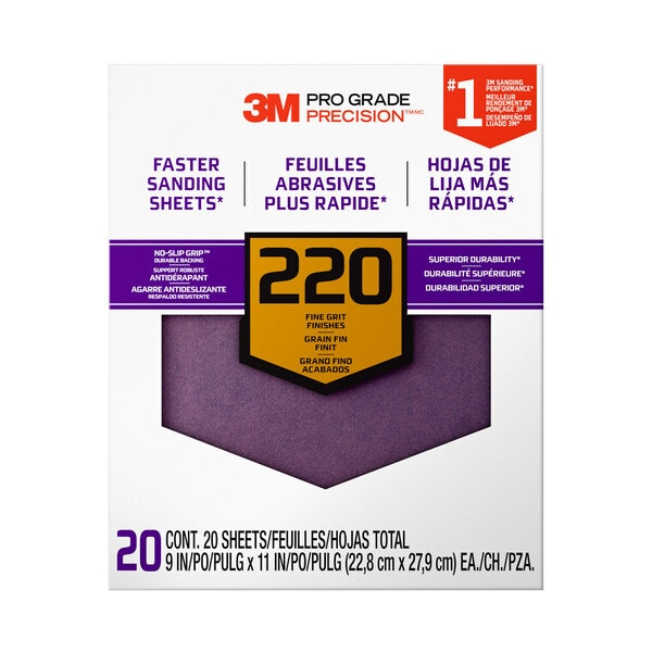 ™ Pro Grade Precision Faster Sanding Sheets w/ NO-SLIP GRIP Backing SHCP220-PGP20T