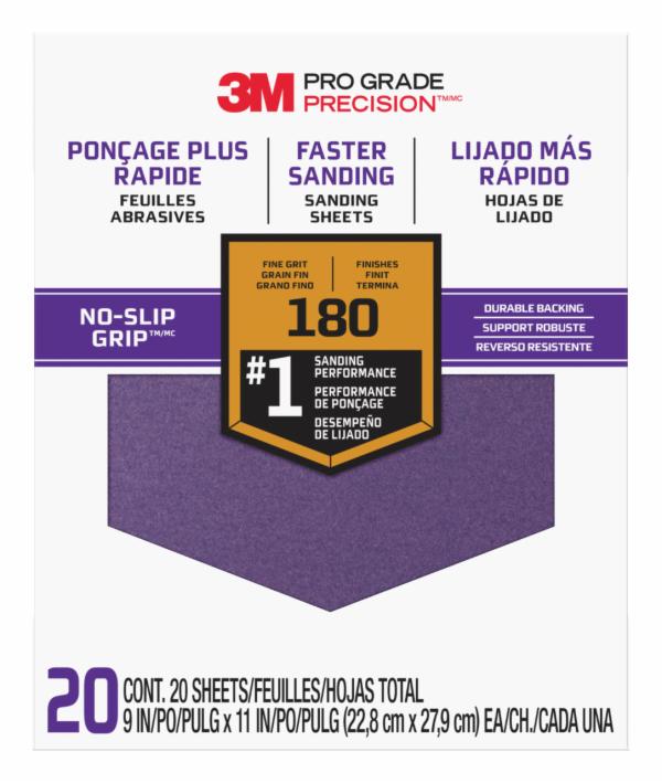 ™ Pro Grade Precision Faster Sanding Sanding Sheets 180 grit Fine