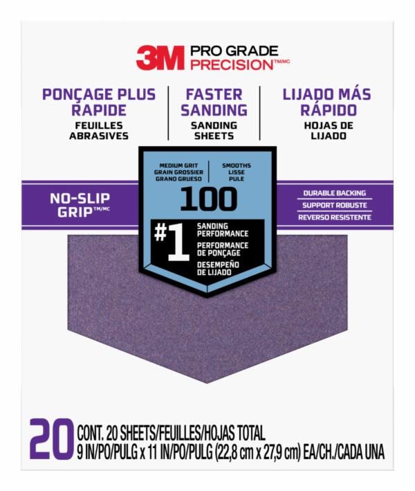 ™ Pro Grade Precision Faster Sanding Sanding Sheets 100 grit Medium