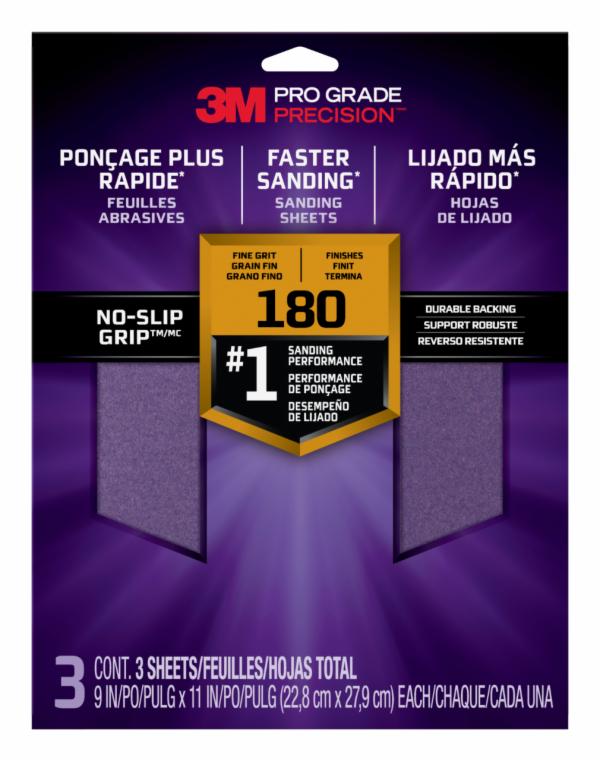 ™ Pro Grade Precision Faster Sanding Sheets w/ NO-SLIP GRIP Backing SHR180-PGP-4T