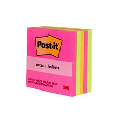 Post-it(R) Notes 675-5LAN, Assorted Bright Colours, 4 in x 4 in