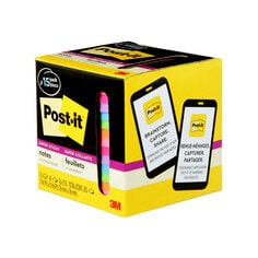 Feuillets super collants 654-15SSCP Post-it(R), couleurs assorties, 3 po x 3 po, paquet pour bureau