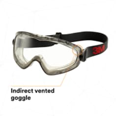 3M™ GoggleGear™ GG2891-SGAF, Indirect Vent, Clear SGAF Lens