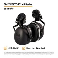 3M™ PELTOR™ Hard Hat Attached Electrically Insulated Earmuffs X5P5E