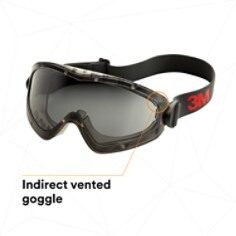 3M™ GoggleGear™ GG2892-SGAF, Indirect Vent, Grey SGAF Lens
