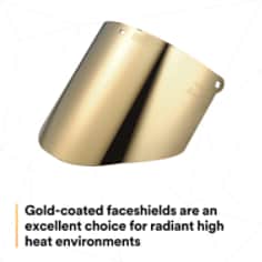 3M™ Gold-coated Polycarbonate Medium Green Faceshield Window WCP96BG, 82603-00014 - SI2