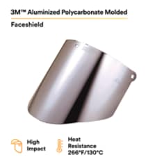 3M™ Aluminized Polycarbonate Molded Clear Faceshield Window, 82504-00000 - EPI