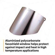 3M™ Aluminized Polycarbonate Molded Clear Faceshield Window, 82504-00000 - SI2