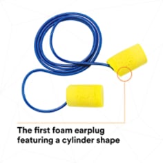 3M™ E-A-R™ Classic™ Earplugs 311-4101, Metal Detectable, Poly Bag