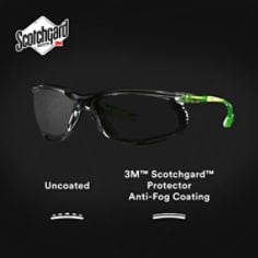 3M™ Solus™ CCS Series, SCCS07SGAF-GRN-F, Scotchgard™ Anti-Fog Coating, I-O Gray AF-AS Lens