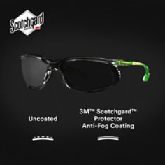 3M™ Solus™ CCS Series, SCCS02SGAF-GRN-F, Scotchgard™ Anti-Fog Coating, Gray AF-AS Lens