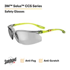 3M™ Solus™ CCS Series, SCCS07SGAF-GRN, Scotchgard™ Anti-Fog Coating, I-O Gray AF-AS lens