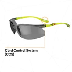 3M™ Solus™ CCS Series, SCCS02SGAF-GRN, Scotchgard™ Anti-Fog Coating, Gray AF-AS lens