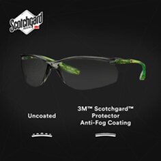 3M™ Solus™ CCS Series, SCCS07SGAF-GRN, Scotchgard™ Anti-Fog Coating, I-O Gray AF-AS lens