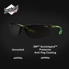 3M™ Solus™ CCS Series, SCCS02SGAF-GRN, Scotchgard™ Anti-Fog Coating, Gray AF-AS lens