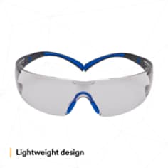 3M™ SecureFit™ Safety Glasses SF407SGAF-BLU, Blue-Gray, I-O Gray Scotchgard™ Anti-fog Lens